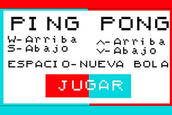 videojuego ping pong